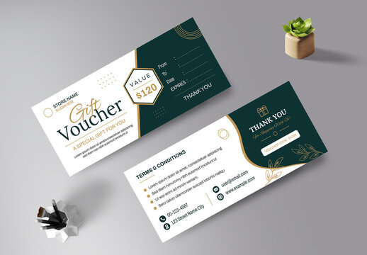 Gift Voucher Card Template Layout