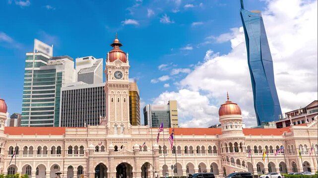 Hyperlapse of Sultan Abdul Samad Building in Kuala Lumpur