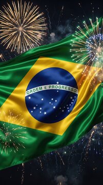 Brazil independence day celebration background.