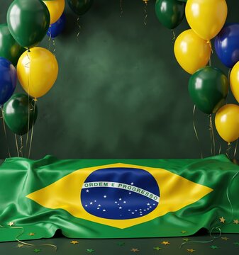 Brazil independence day celebration background.