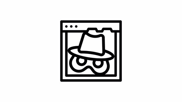 hacker minimalist stroke animation