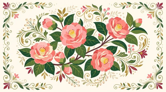 Elegant Camellia Floral Decoration