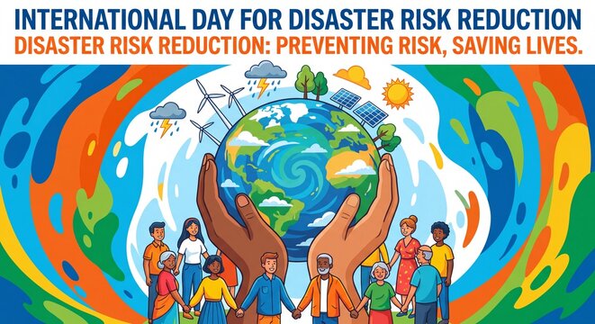 International Day for Disaster Risk Reduction informative poster