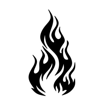 Flames illustration red fire vector.