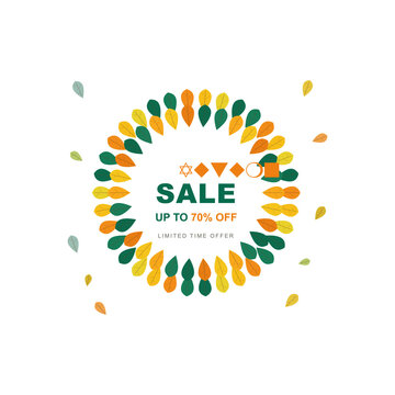 A vector sale autumn background