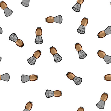 pattern bristles shaving brush cartoon. lather handle, synthetic badger, horsehair exfoliate bristles shaving brush sign vector