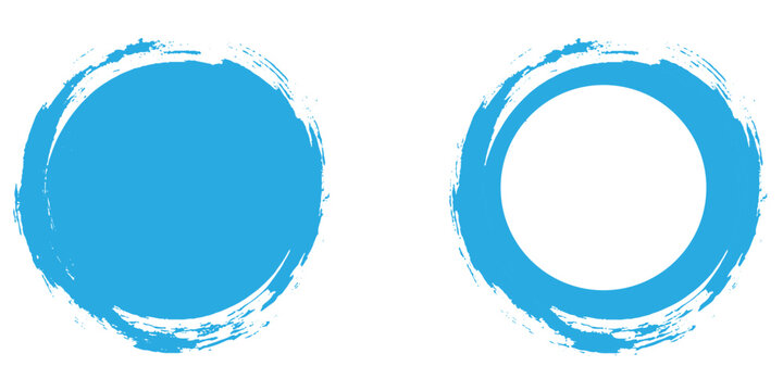 Vintage Grunge Circle Design. Abstract Grunge Round Brush Mark