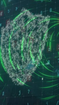 Cyber security concept texts against glowing tunnel