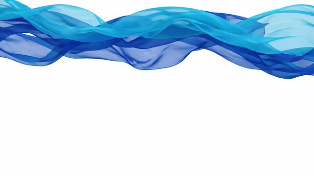 Abstract blue fabric textile material, flowing wavy material soft smooth, serene movement, waves of blue turquoise, fluidity elegance, calm tranquility, search friendly url ready title