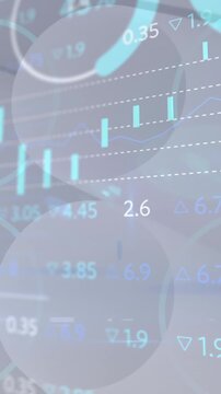 Animation of financial data processing and statistics recording