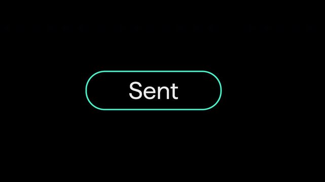 Animated Send to Sent Button Click Interaction UI Motion Graphic Overlay