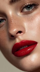 Naklejka premium young woman with lipstick