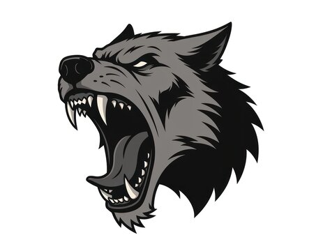angry wolf head