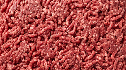 Obraz premium Fresh Raw Ground Beef Meat Texture Close Up Background