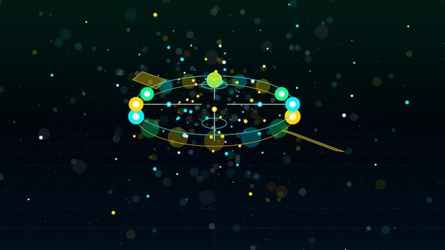 Modular Orbital Space Station with Solar Arrays and Docking Modules 3D Animation 4K
