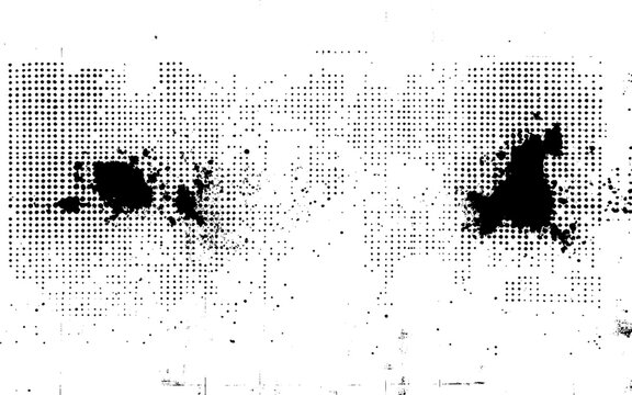 Abstract Grunge Halftone Dot Pattern. Rough Grunge Halftone Background