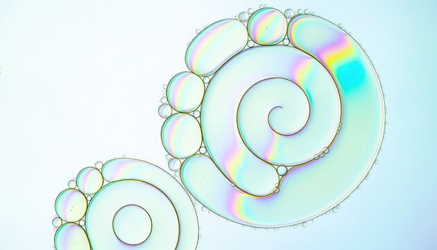 Oil spiral bubbles