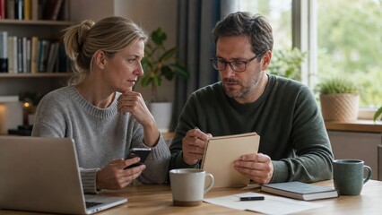 Fototapeta premium Couple Setting Up Password Manager