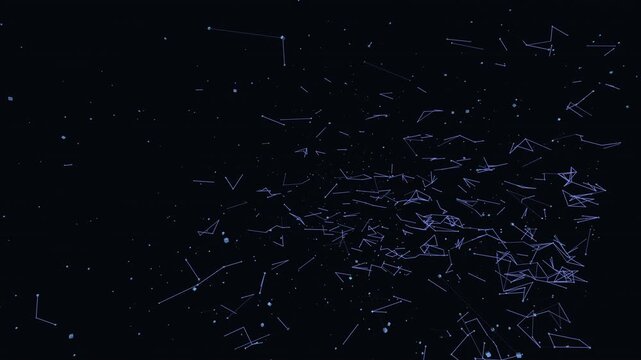 Neural network nodes evolve into a 3D data lattice background