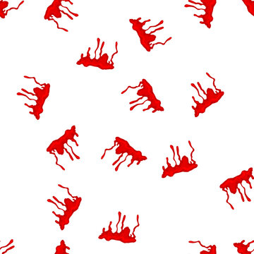 pattern ink blood splatter cartoon. halloween horror, paint grunge, spray drop ink blood splatter sign. seamless symbol vector illustration
