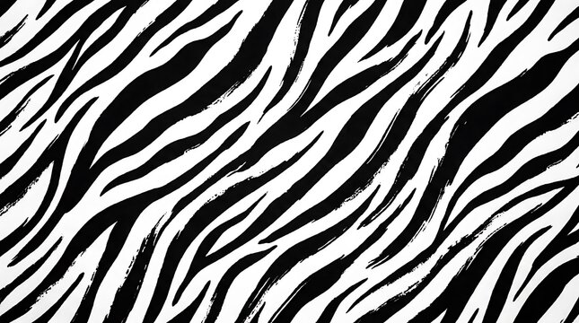 Abstract black and white zebra stripe pattern for a dynamic and bold visual background