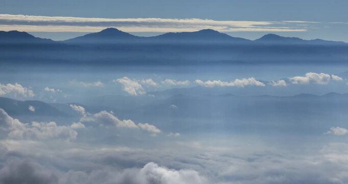 千畳敷カールから南アルプスと富士山