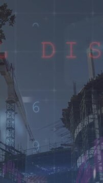 Animation of scope scanning with data processing over cityscape