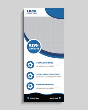 Creative Business Marketing Agency Roll Up Banner Standee Template Design