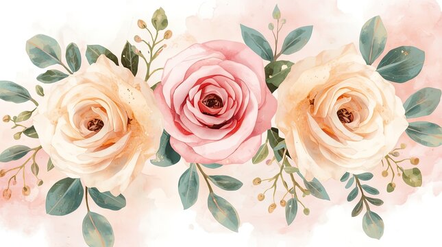 Watercolor Roses