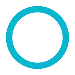 Fototapeta premium Minimalist circular progress bar icon showing a complete loading loop with teal and gray segments isolated on a white background user interface design