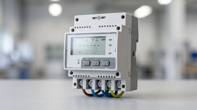 Smart digital electricity energy meter 2K professional device for monitoring precise power consumption and electrical grid efficiency