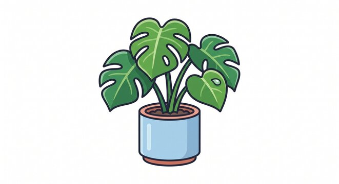 vector plant in a pot monstera