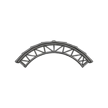 Curved Metal Truss Arch Structure for Engineering and Construction