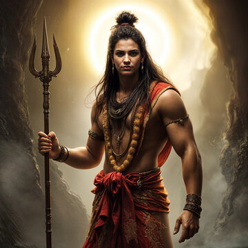 Indian god, mythological masterpiece, Lord Shiva, god of destruction