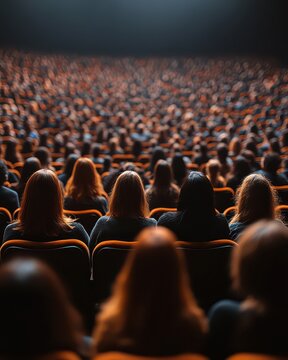 Audience watching show in auditorium