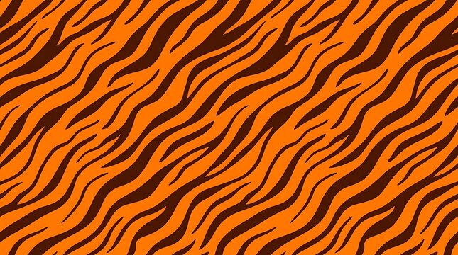 Orange and black tiger stripe animal pattern background texture with wildlife savannah predator