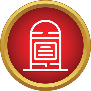 Tombstone icon representing memorial, death, and burial