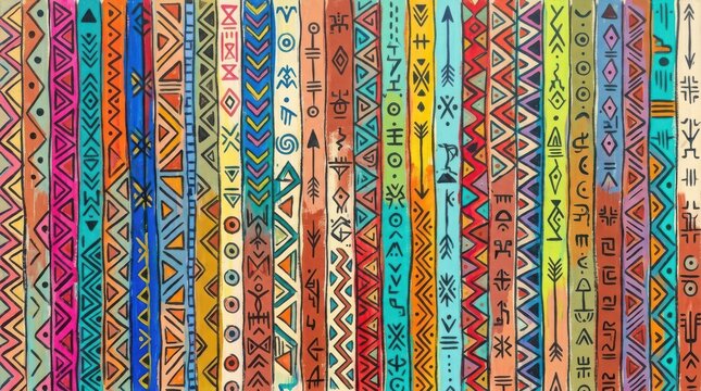 Vibrant Latin American textile patterns ,Hispanic Heritage Celebration Month, Latino Ctivalultural Festival, Cinco de Mayo, D&iacute;a de los Muertos, Carnaval, Inti Raymi