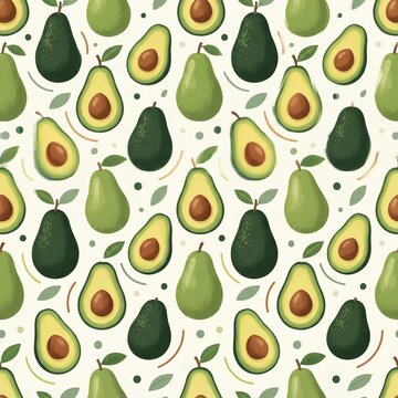 seamless background with Avocado