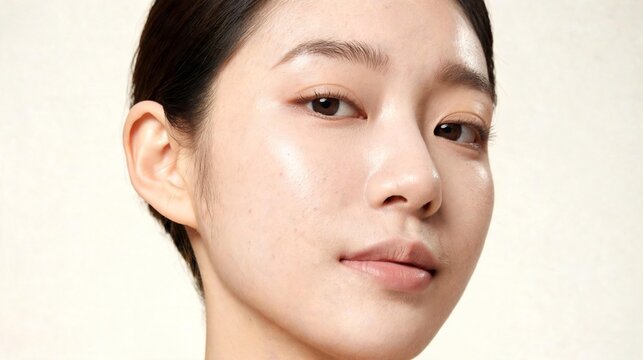 Professional Dermatology Skincare Close Up with Natural Skin Texture