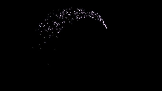 Glitter star sparkle effects as white cartoon blinking stars scatter across a glowing starlight dust line, forming a shimmering doodle sparkle trail on a smooth black screen. 4k
