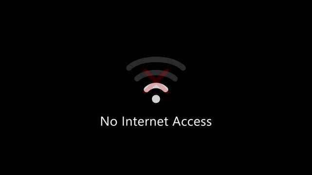 Lost Connection Wifi Cross Seamless Looping Motion Graphics Background