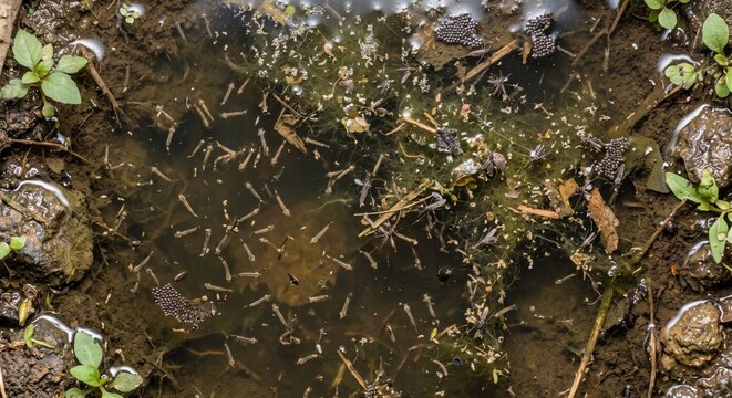 mosquitoes and mosquito larvae in water background wallpaper textures pattern needs or other design needs
