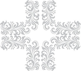 Fototapeta premium Elegant Floral Cross Design