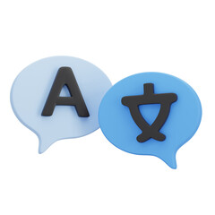 3d language translation icon © IWayan