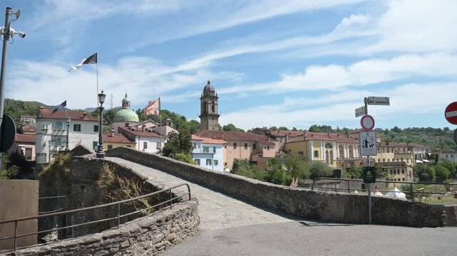 Pontremoli, Italy, 2026,9th june, view of Cresa bridge