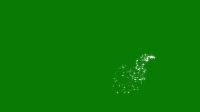 Magic glitter sparkle trail, fairy dust wand glitter star trail transition, magic sparkling bokeh effect, twinkling glitter stars line animation, shining twinkle effect green screen. 4k