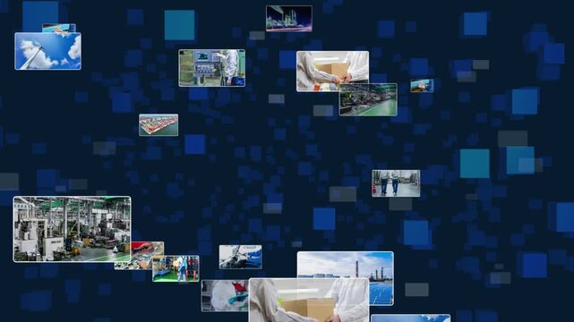 Industry and technology. Factories, industry, manufacturing, imaging, semiconductors, construction, machinery, engineers, workers, DX, ICT.