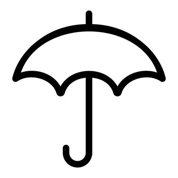 simple outline umbrella icon symbol