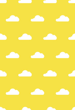 seamless pattern yellow with clouds